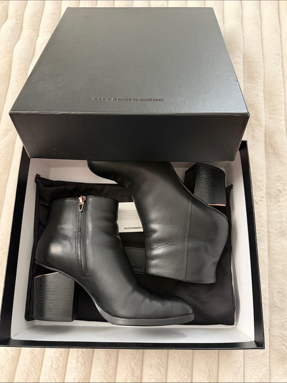 Alexander Wang Gabi Bootie Pointed Toe Heels Black EU 37